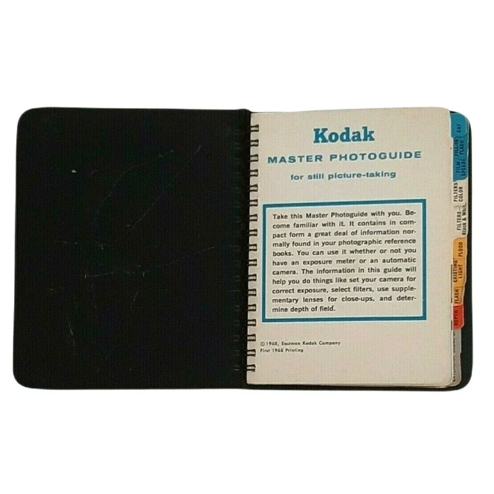 Vtg Kodak 1968 Master PhotoGuide depth focal exposure dials First Printing